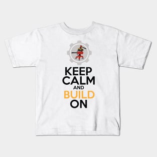 Keep Calm and Build On Kids T-Shirt